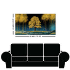 Beautiful Blue Sky and Golden Tree Canvas Wall Painting