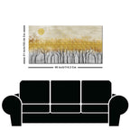 Abstract Forest Golden Leaf Art Premium Canvas Wall Painting