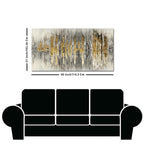 Modern Golden Abstract Design Premium Canvas Wall Painting