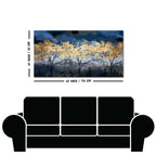 Beautiful Golden Tree Abstract Design Premium Canvas Wall Painting