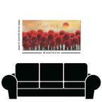 Sunset With Red Tree Premium Canvas Wall Painting