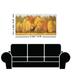 Autumn Foliage with Moose and Fox Premium Canvas Wall Painting