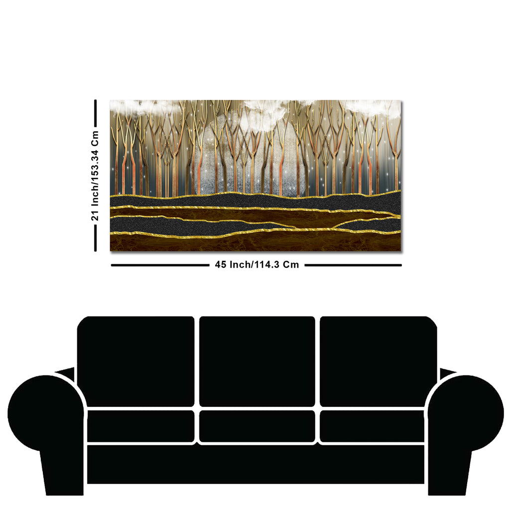 Dead Forest Modern Abstract Art Canvas Wall Painting