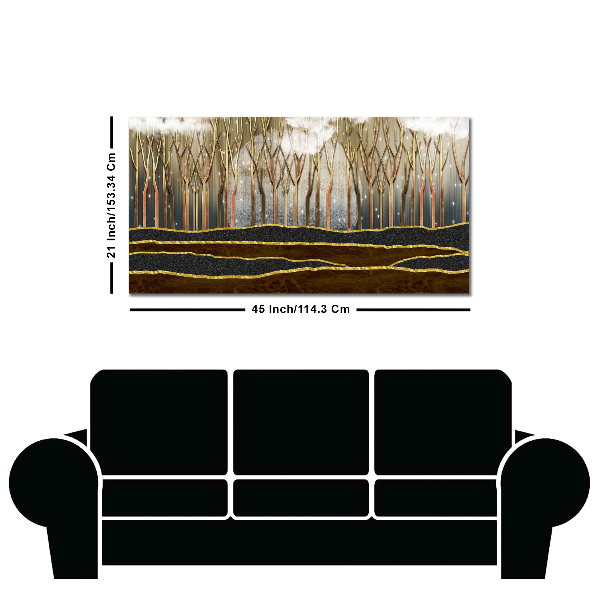 Dead Forest Modern Abstract Art Canvas Wall Painting