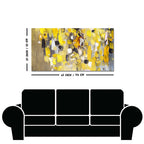 Abstract Yellow Wall Art Premium Canvas Wall Painting
