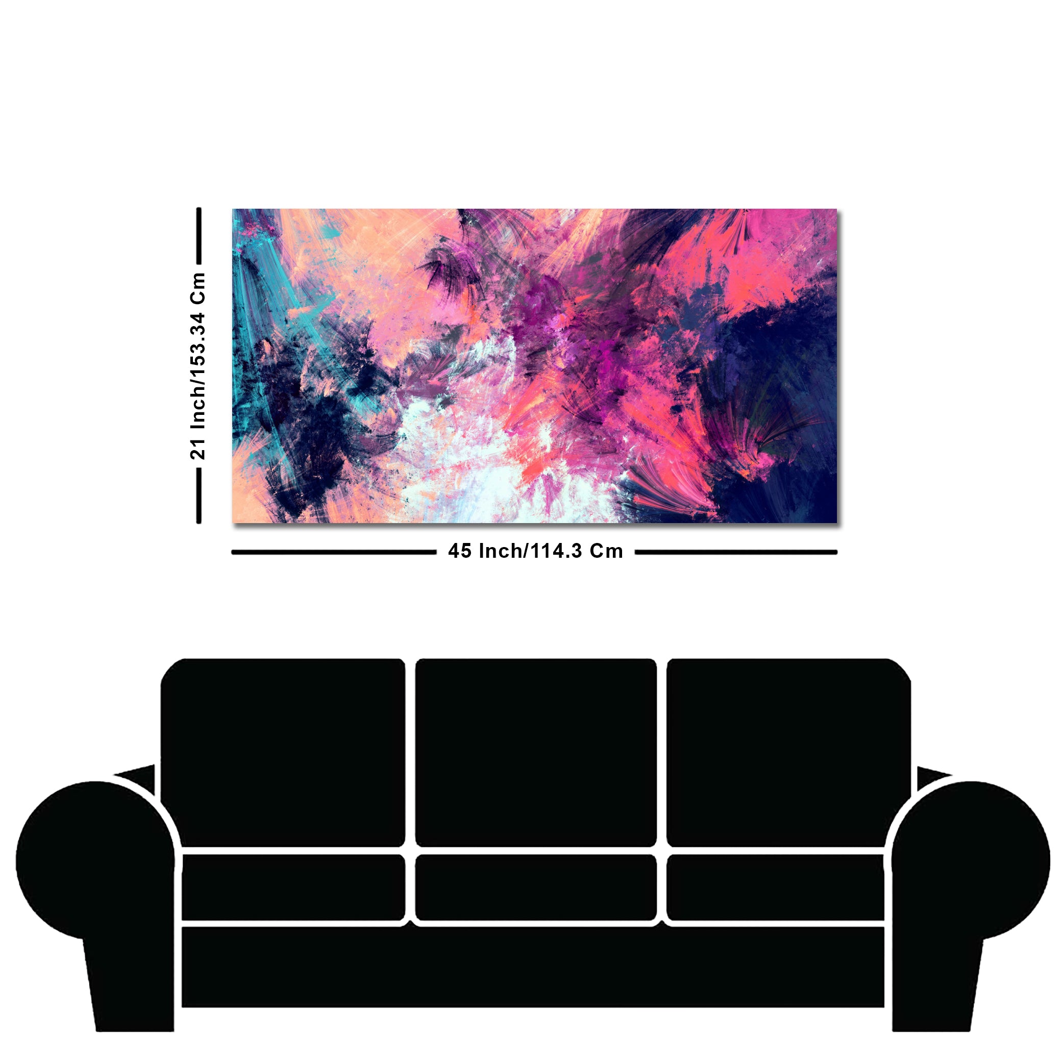 Abstract Color Dynamic Texture Background Premium Canvas Wall Painting