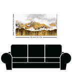 Smoke Cloud Golden Mountain Peak Canvas Wall Painting