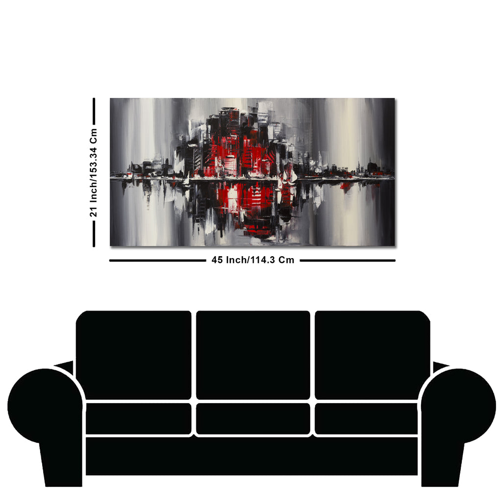 Abstract City Skyline Premium Wall Painting