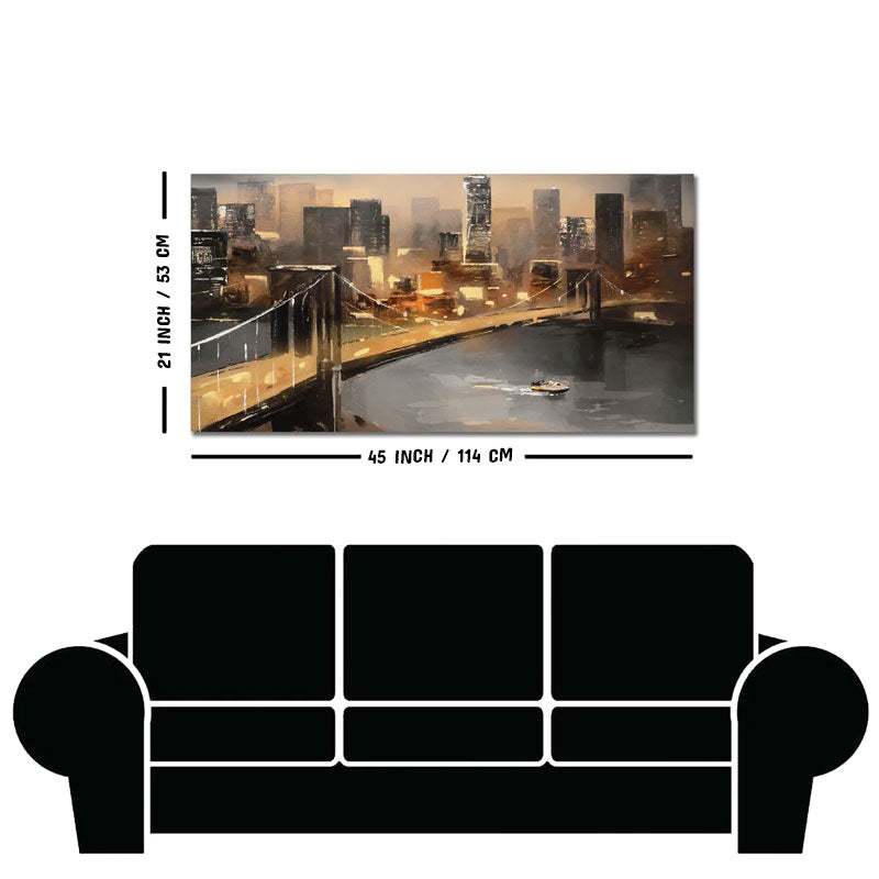 New York City Bridge Premium Canvas Wall Painting