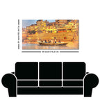 The Sacred Land Of Banaras Scenery Premium Canvas Wall Painting