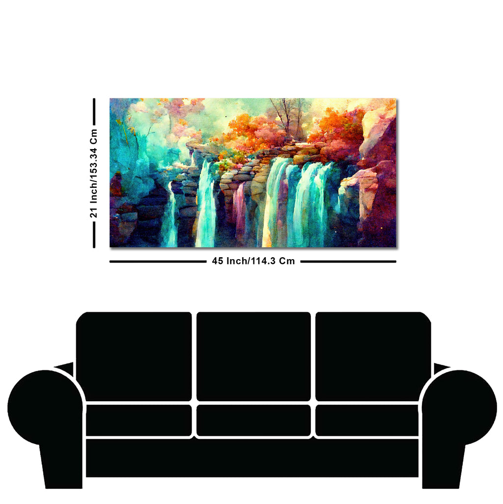 Beautiful Waterfall Scenery Canvas Wall Painting