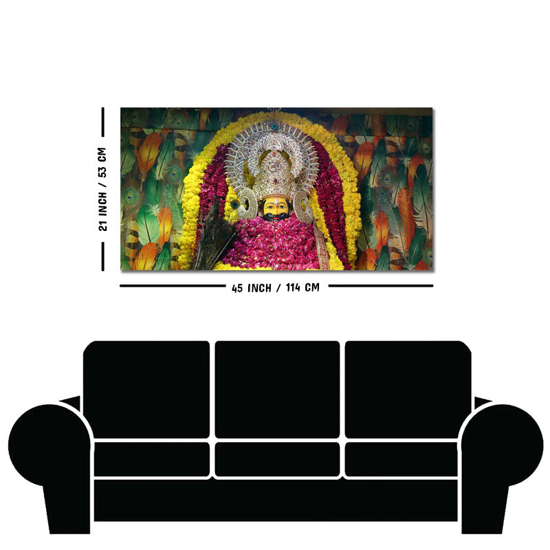 Hindu God Khatu Shyam Baba Premium Canvas Wall Painting