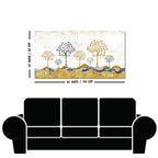 Modern Golden Tree Art Premium Canvas Wall Painting