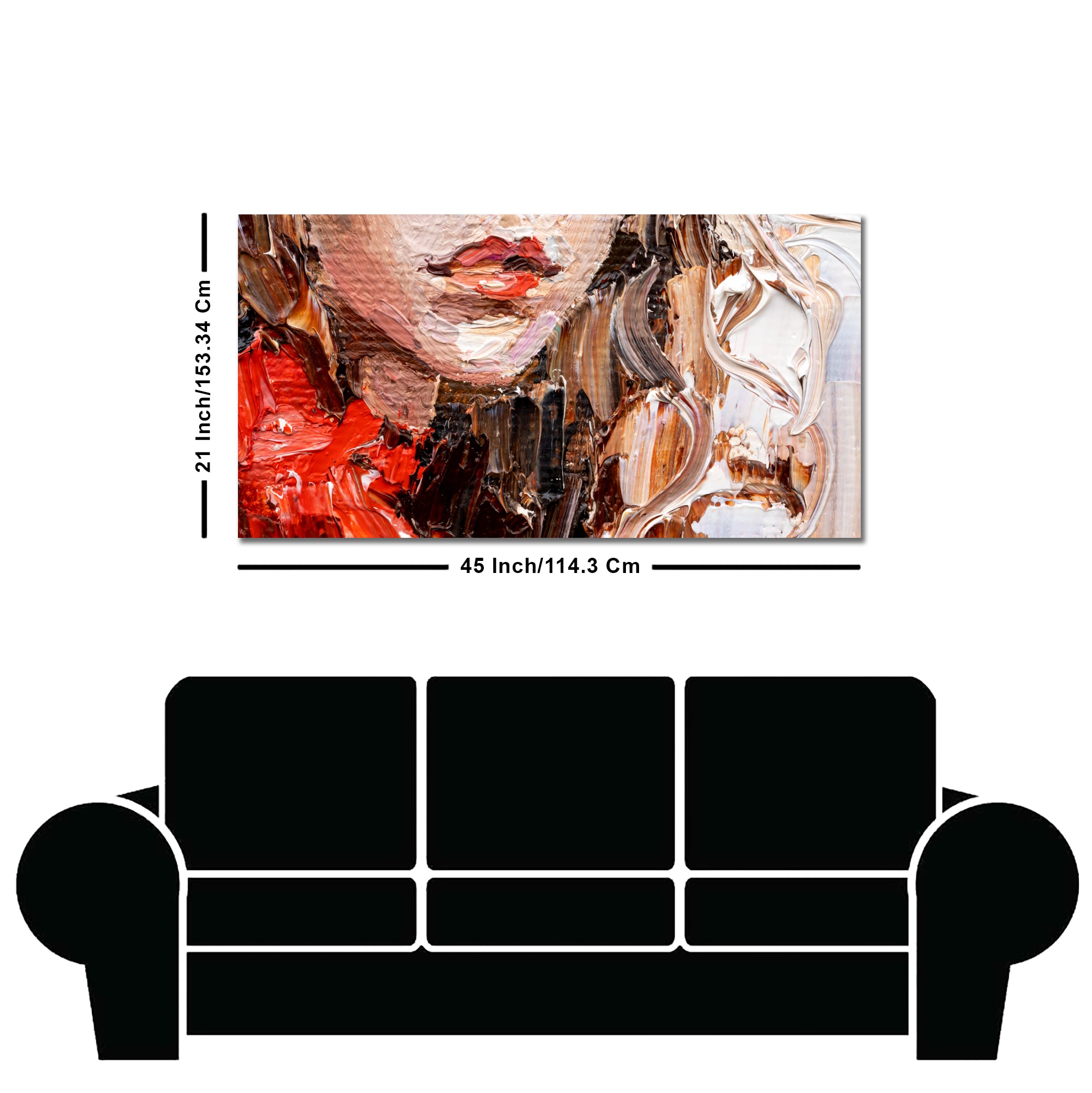 Abstract art of Beautiful Girl Face Canvas Wall Painting
