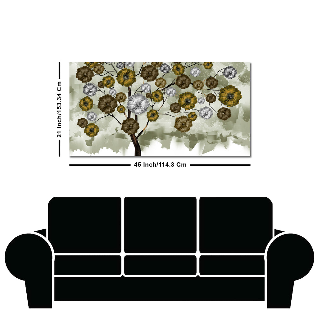 Abstract Flowers Designer Art Premium Canvas Wall Painting