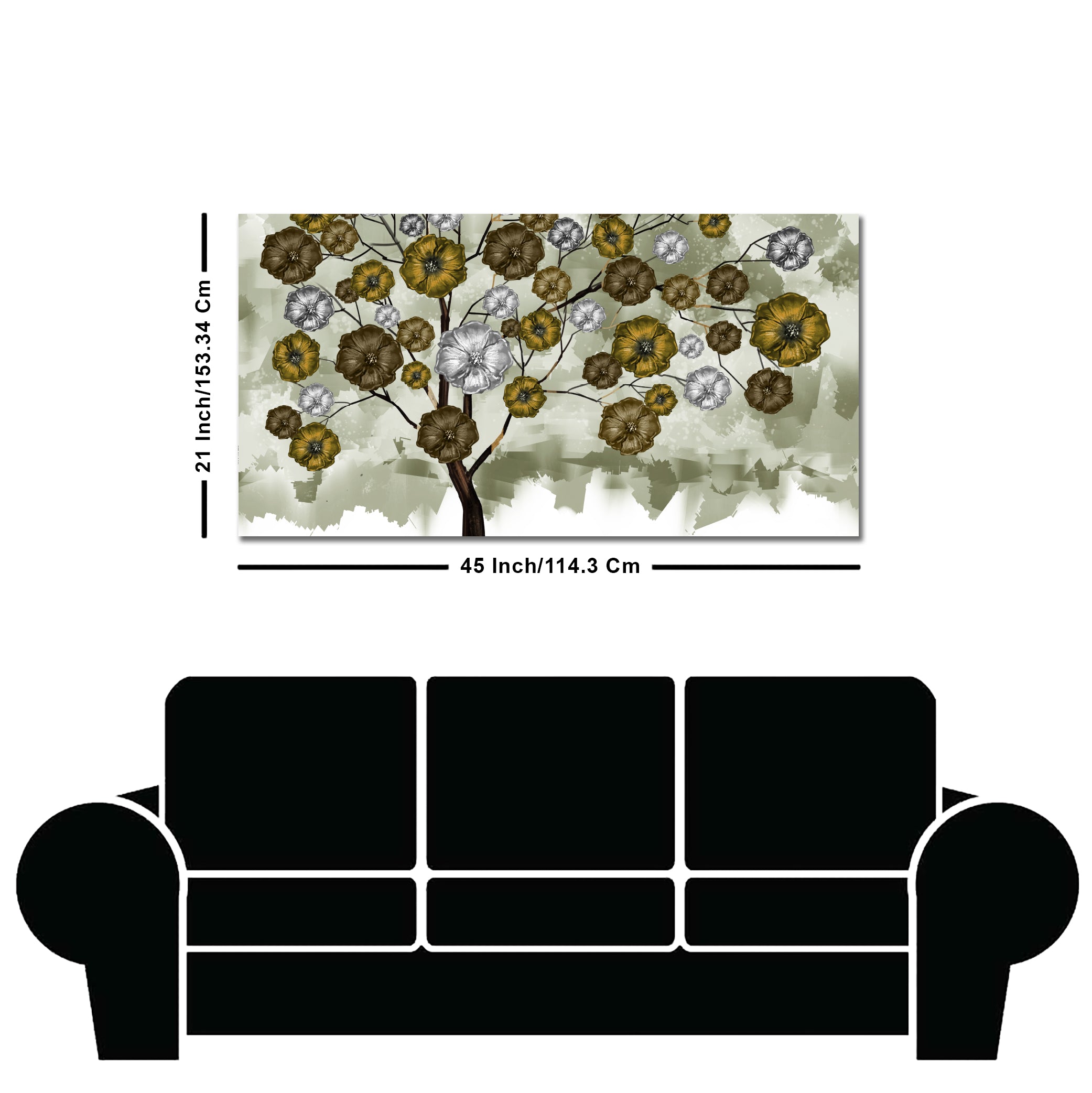 Abstract Flowers Designer Art Premium Canvas Wall Painting