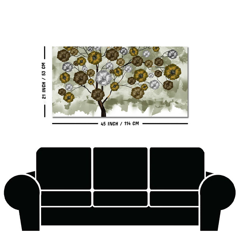 Abstract Flowers Designer Art Premium Canvas Wall Painting