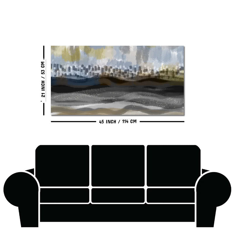 Abstract Dark Gray Splash Background Premium Canvas Wall Painting