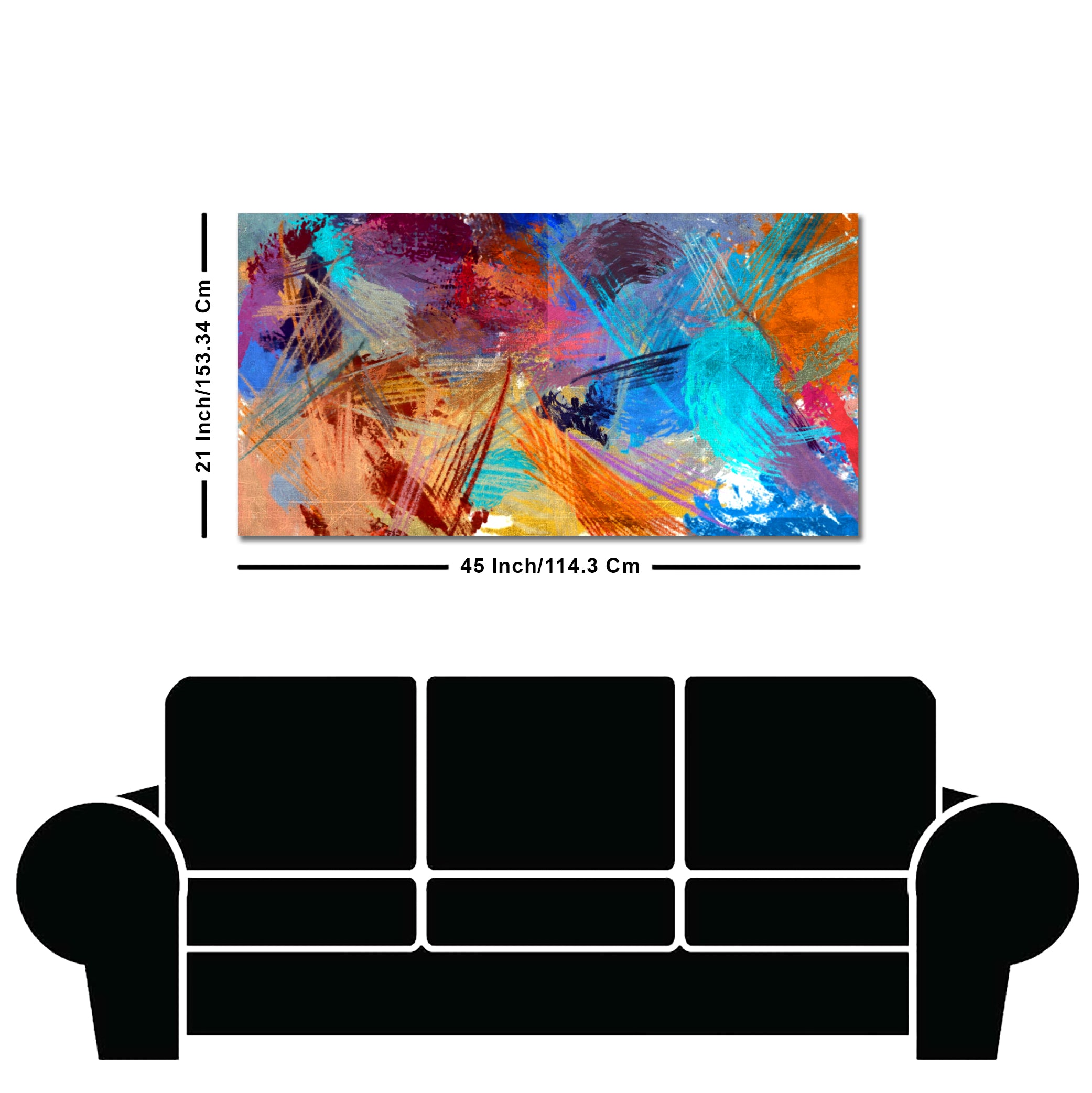 Abstract Colorful Textured Art Premium Canvas Wall Painting