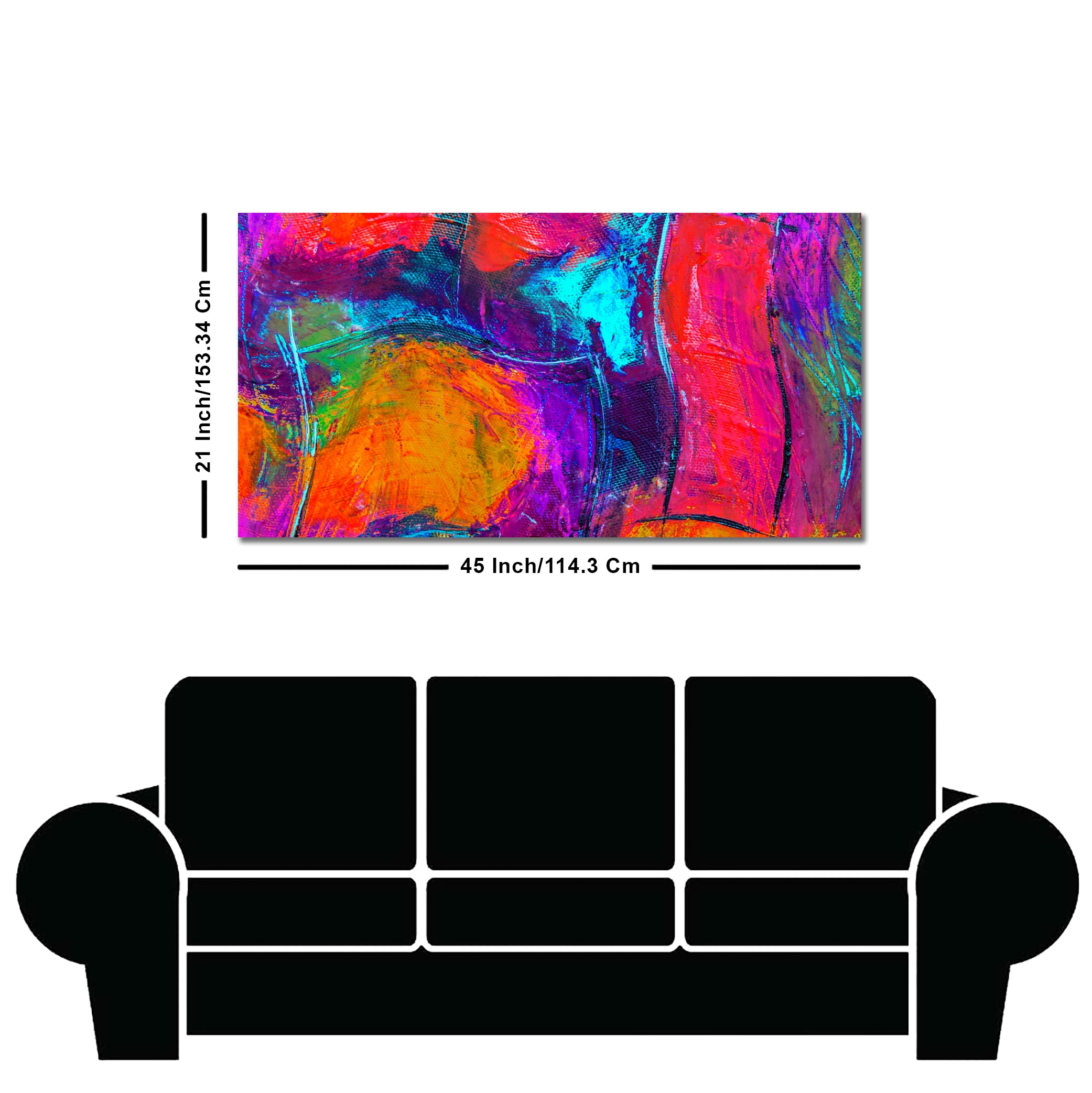 Colorful Vibrant Abstract Art Canvas Wall Painting