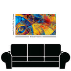 Abstract Beautiful Colorful Textured Design Premium Canvas Wall Painting