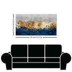 Modern Golden Art Textured Design Premium Canvas Wall Painting