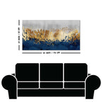 Modern Golden Art Textured Design Premium Canvas Wall Painting