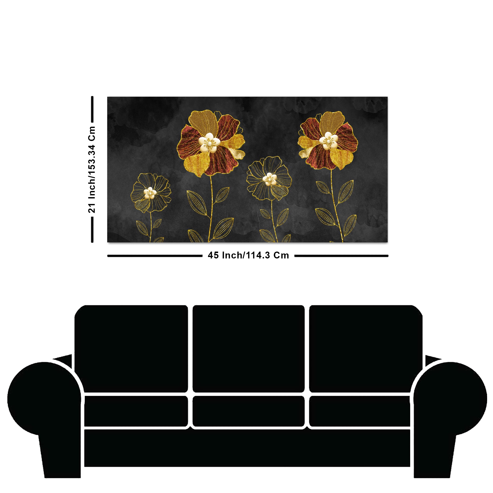 Luxury Style Flower Premium Wall Painting