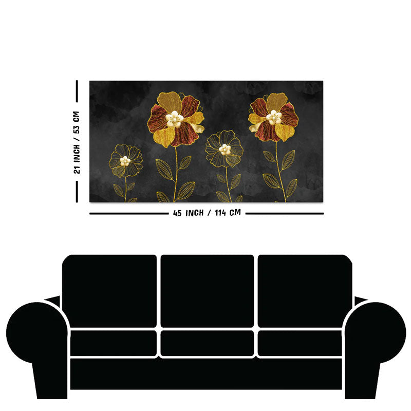 Luxury Style Flower Premium Wall Painting