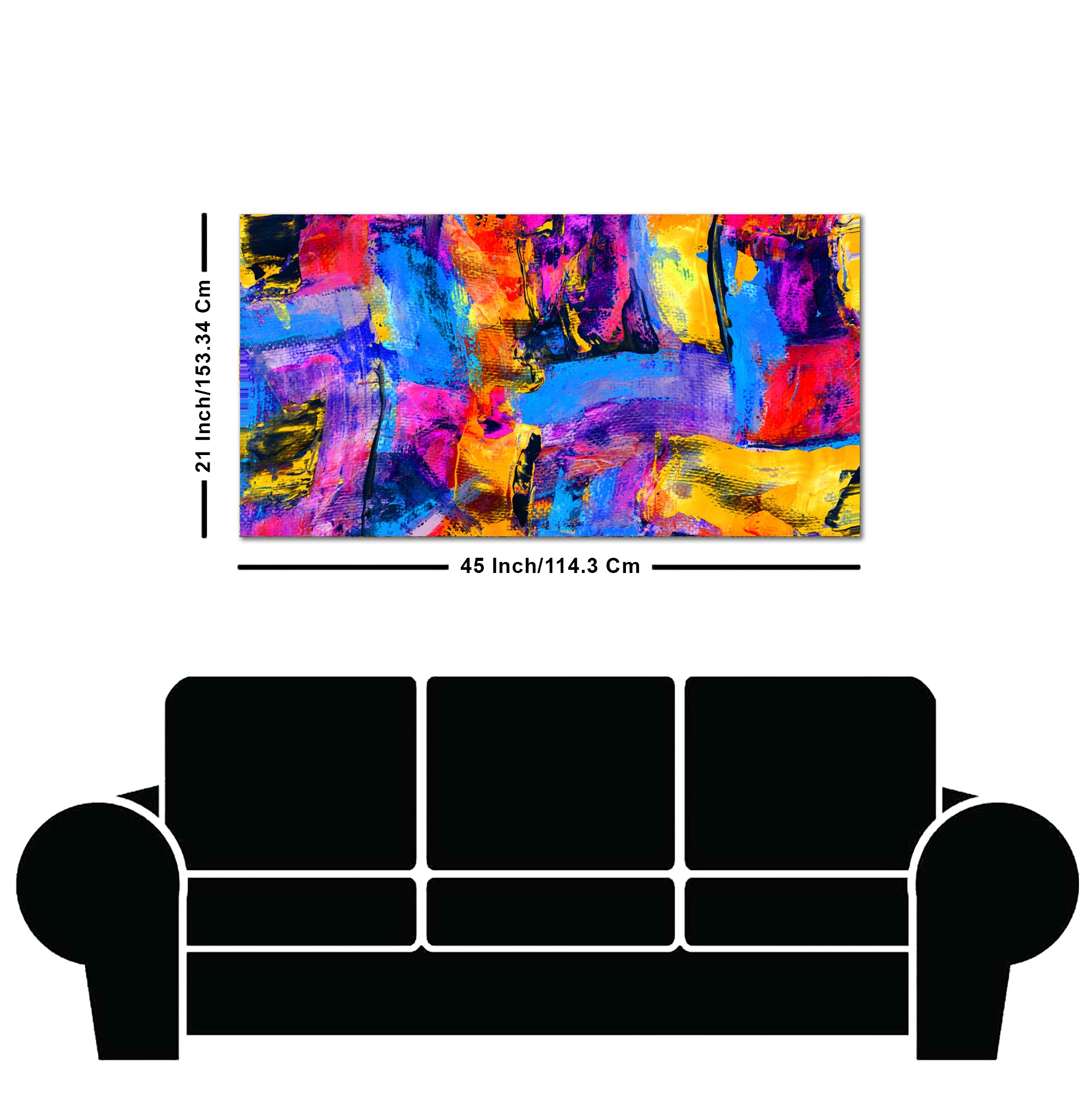 Abstract Color Texture Art Premium Canvas Wall Painting