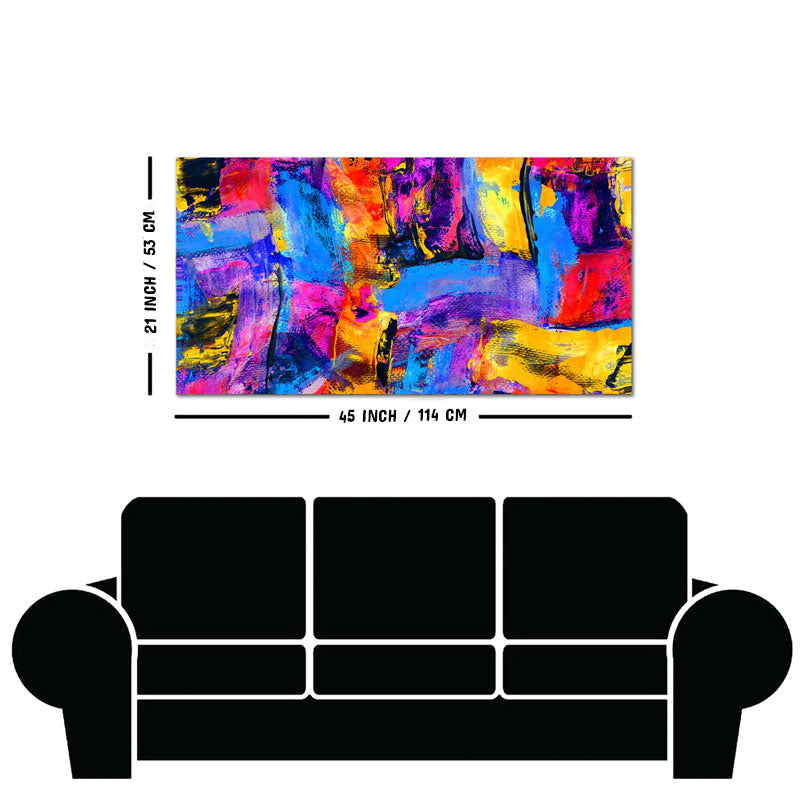 Abstract Color Texture Art Premium Canvas Wall Painting