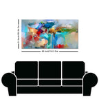 Abstract Colorful Bird and Spring Flower Canvas Wall Painting