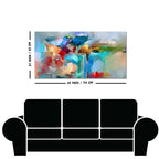 Abstract Colorful Bird and Spring Flower Canvas Wall Painting
