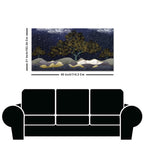 Beautiful Dark Blue Snowy Background Canvas Wall Painting