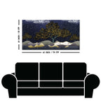 Beautiful Dark Blue Snowy Background Canvas Wall Painting
