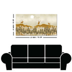 Beautiful Golden Deers Premium Canvas Wall Painting