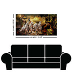 Mahabharat Shri Krishna and Arjun Premium Canvas and Wall Painting