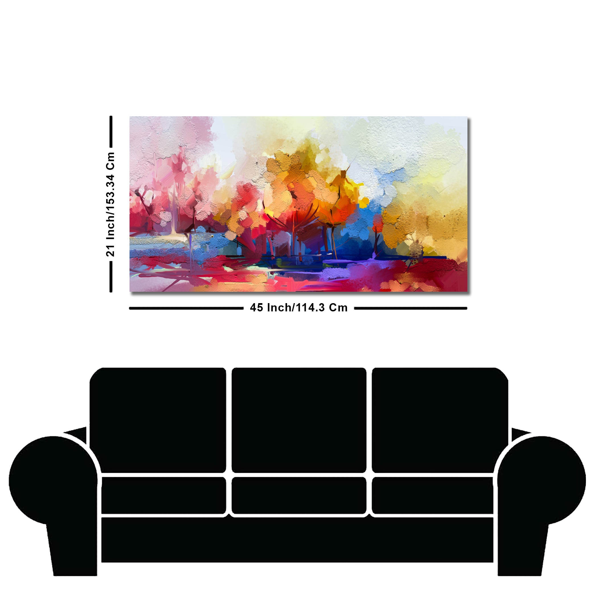 Beautiful Abstract Tree Multi Color Canvas Wall Painting