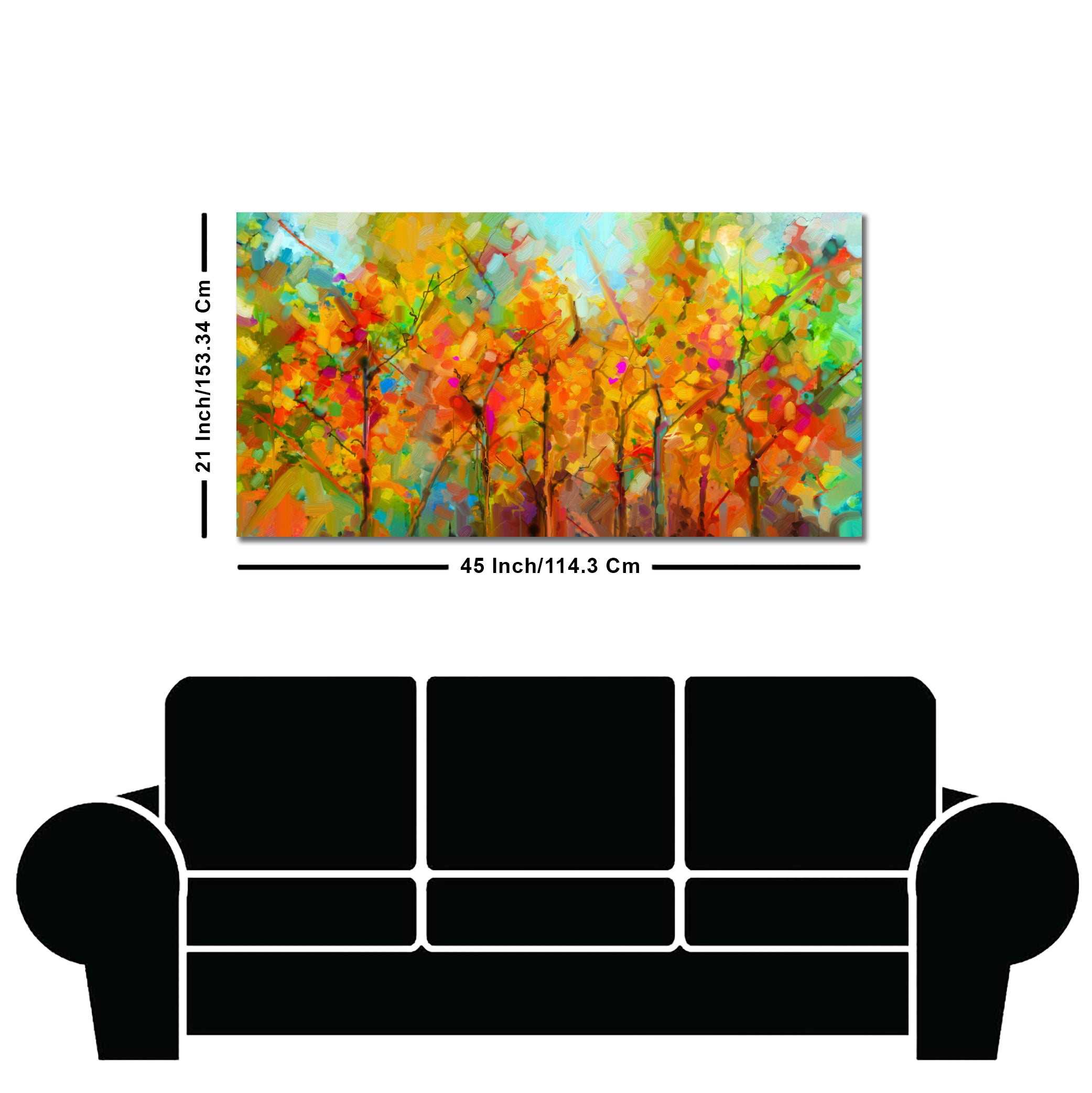 Colorful Abstract Art of Trees Canvas Wall Painting