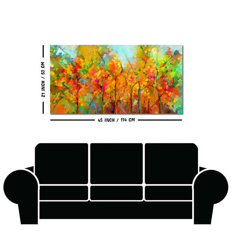 Colorful Abstract Art of Trees Canvas Wall Painting