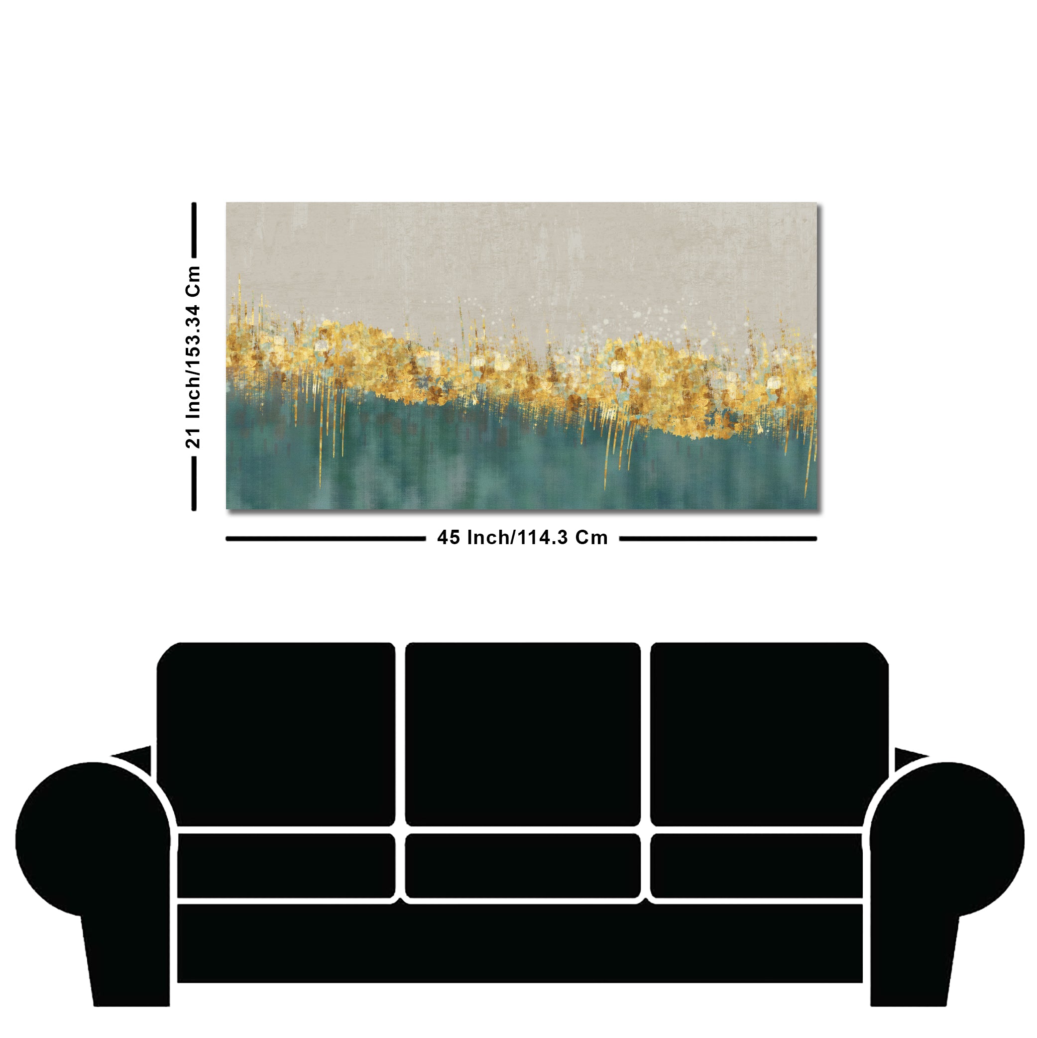 Luxurious Golden Texture Premium Wall Painting