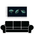 Luxurious Abstract Art of Modern Green Leaves Premium Wall Painting