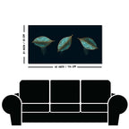 Luxurious Abstract Art of Modern Green Leaves Premium Wall Painting