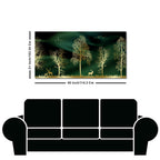 Golden Trees and Deer Modern Art Premium Wall Painting