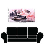 Beautiful Lake View Watercolor Art Canvas Wall Painting