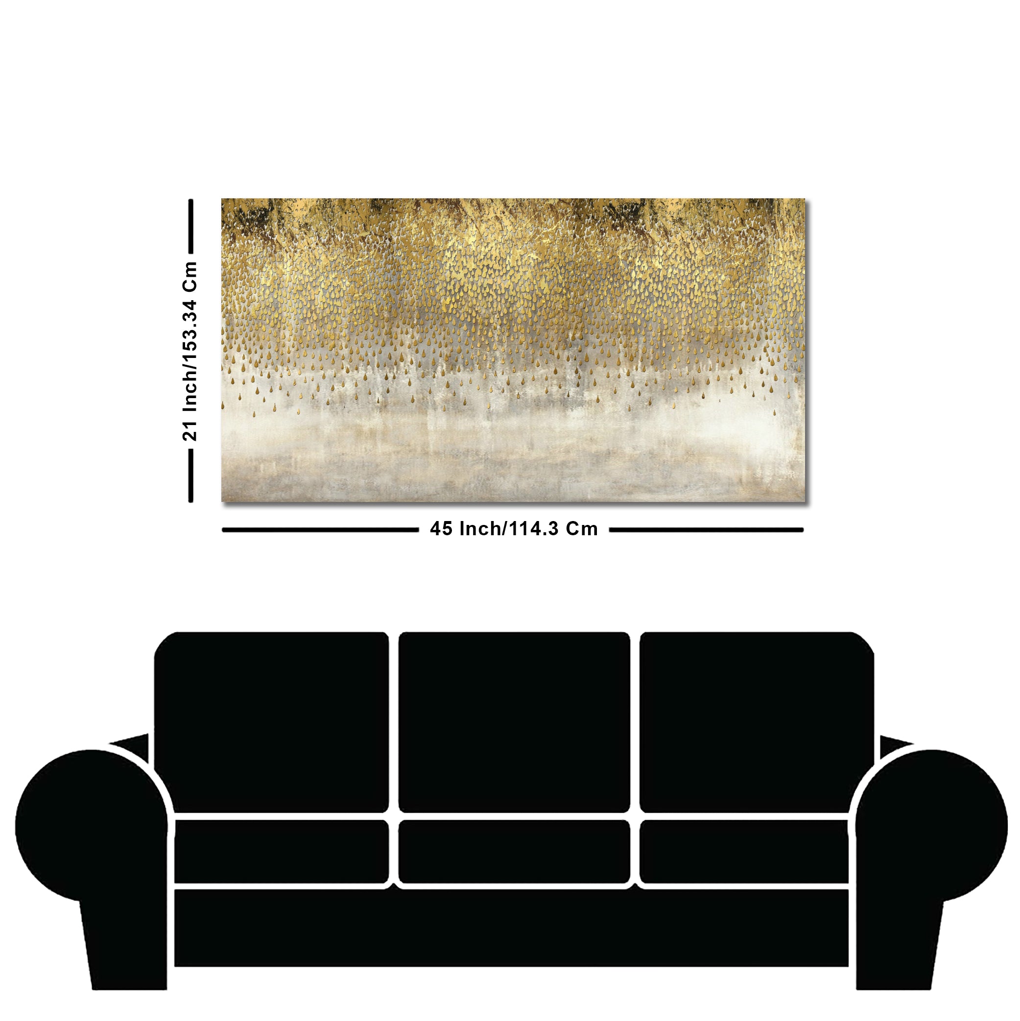 Luxurious Golden Pattern Premium Wall Painting