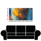Colorful Strokes Abstract Art Canvas Wall Painting