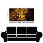 Spiritual Golden Gautam Buddha Canvas Wall Painting