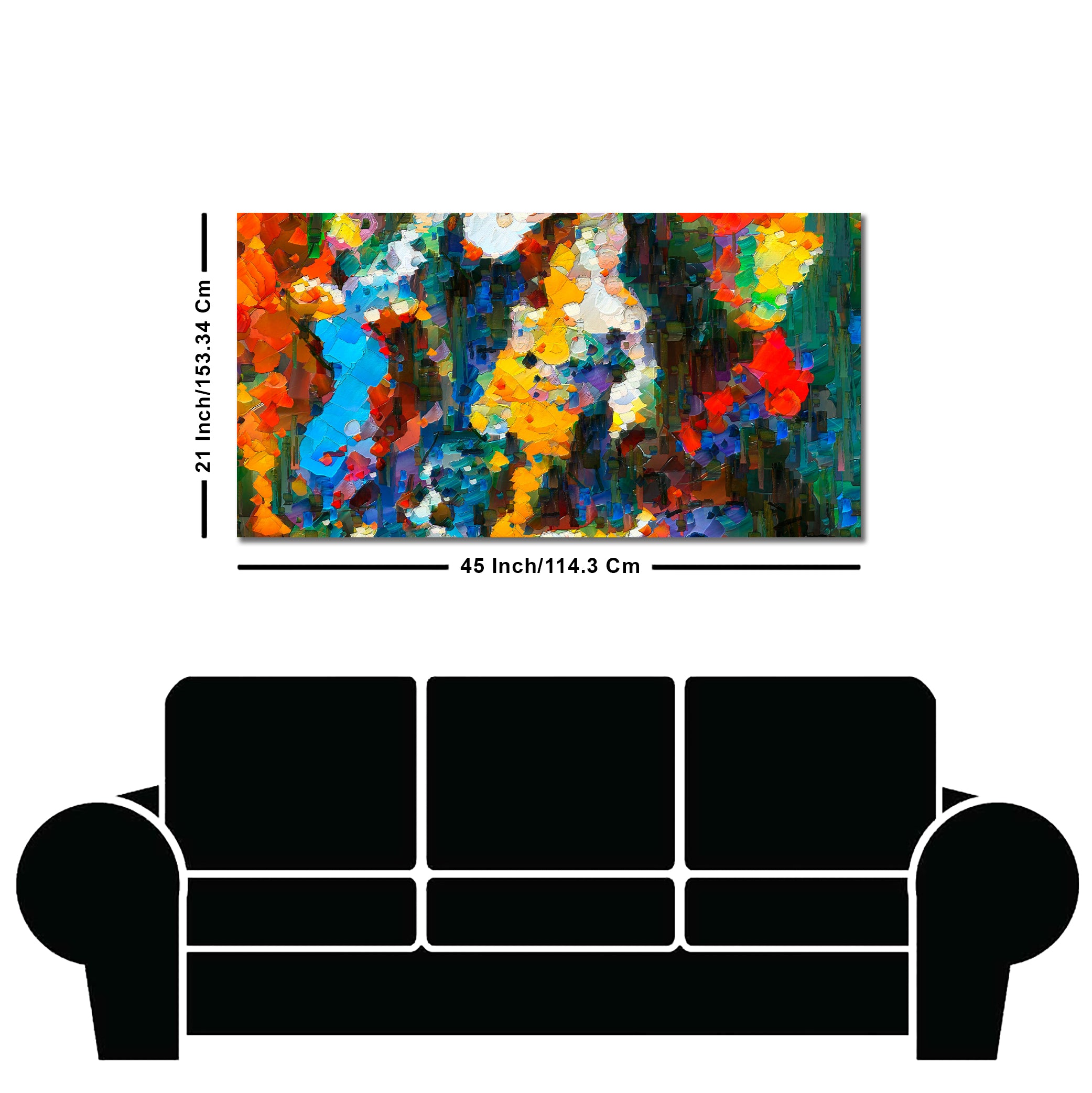 Abstract Colorful Acrylic Texture Canvas Wall Painting