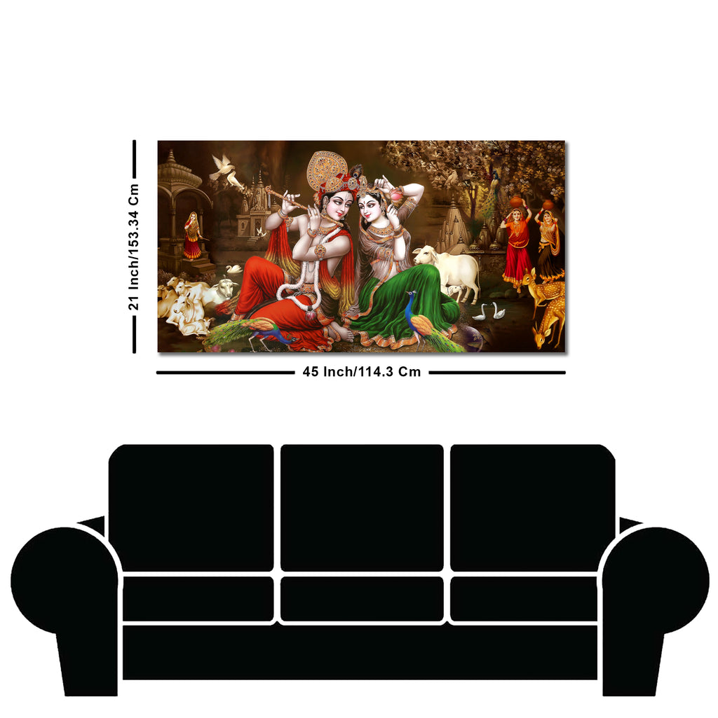 Classic Lord Radha Krishna Premium Wall Painting